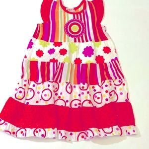 Boutique NET FIESTA SWING  DRESS ORANGE